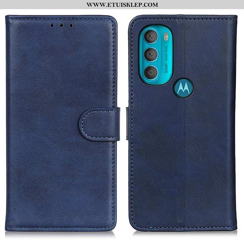 Etui Folio do Moto G71 5G Retro Matowy Efekt Skóry